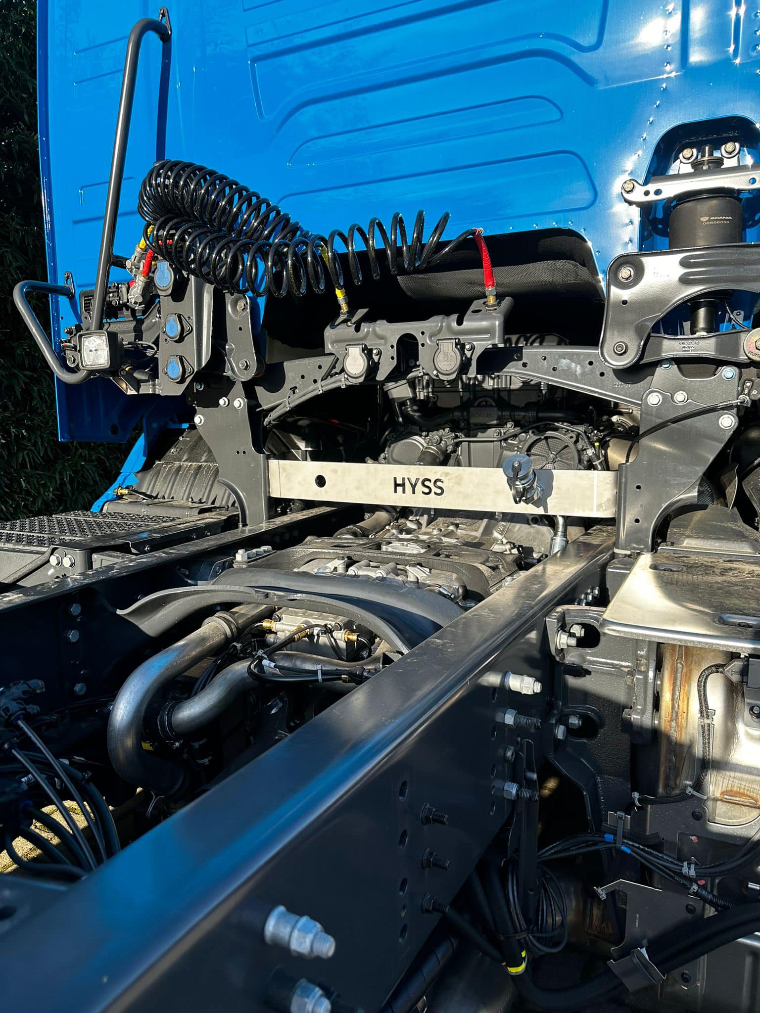 Hydraulische installatie op een Scania
